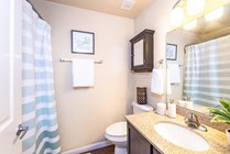 Private bathrooms with each bedroom. 